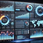 DALL·E 2025 02 19 21.56.41 A dashboard style UI with real time database connection metrics. The image features a modern and professional database monitoring dashboard with live